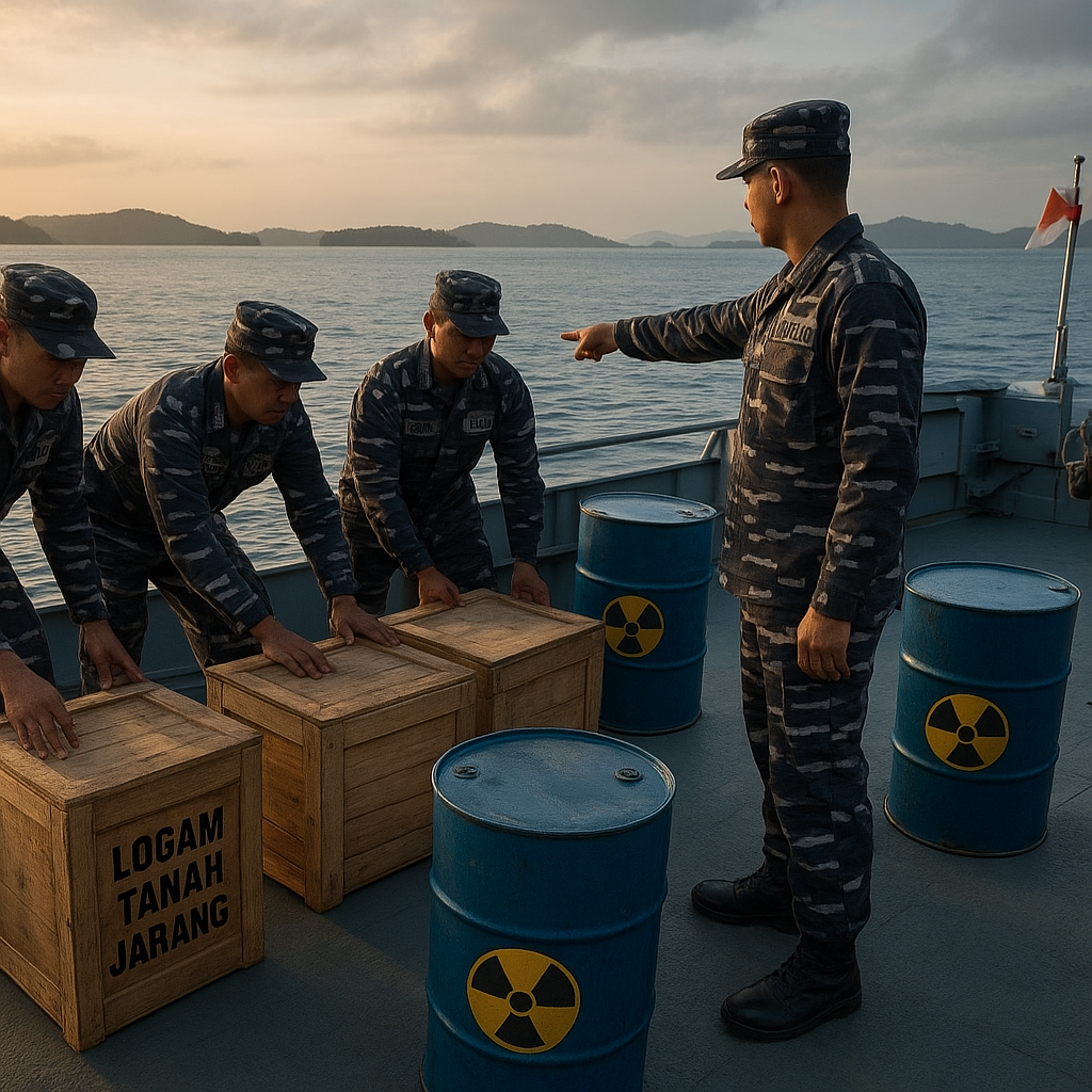 TNI AL Gagalkan Penyelundupan Mineral Mentah di Perairan Batam