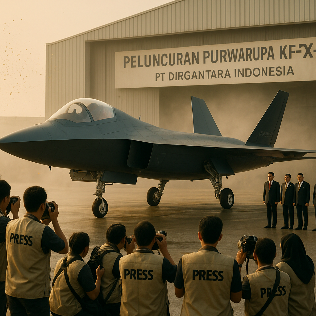 PT Dirgantara Indonesia Meluncurkan Purwarupa Jet Tempur Medium KF-X-2 dengan Teknologi RAM dan AESA Native