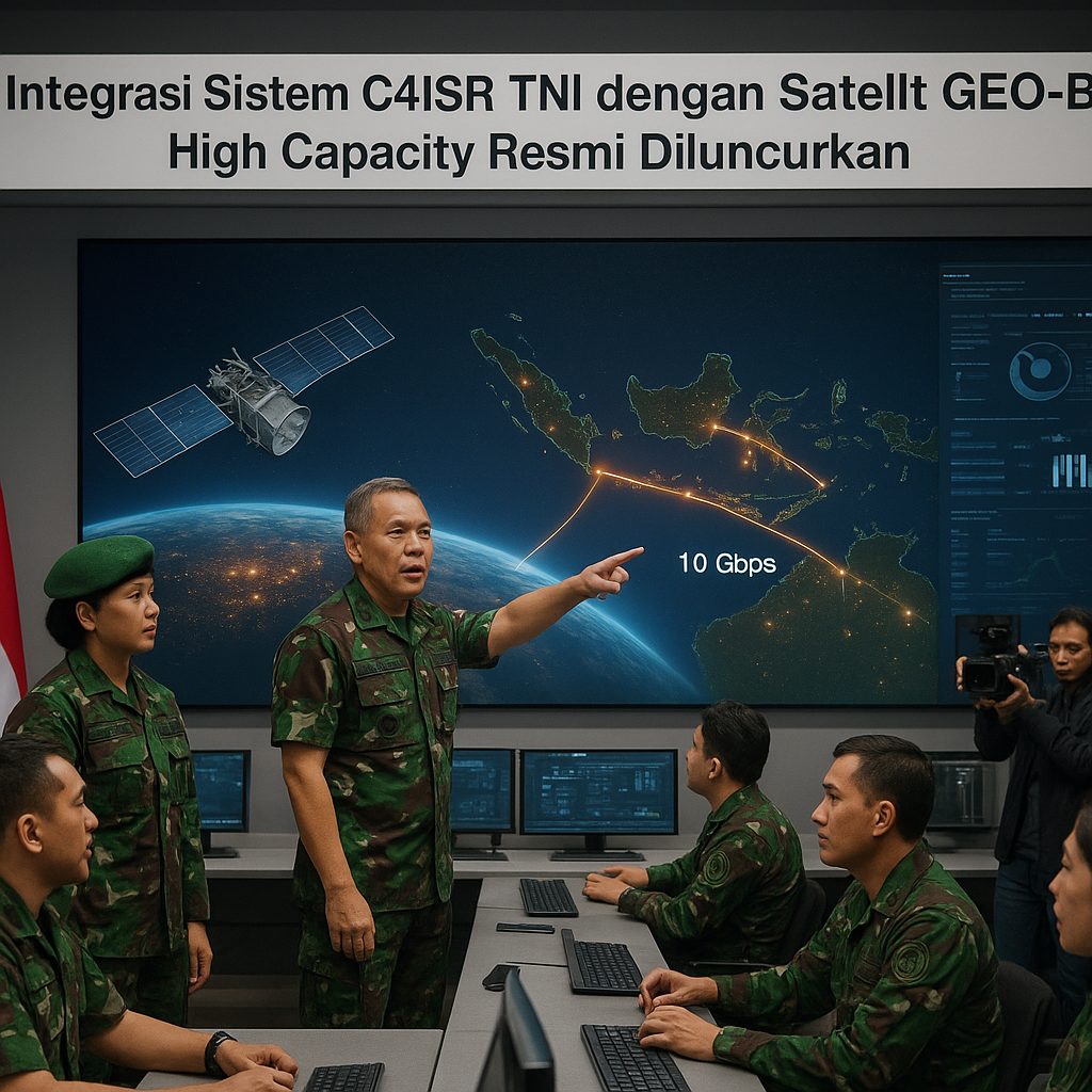 Integrasi Sistem C4ISR TNI dengan Satelit GEO-Band High Capacity Resmi Diluncurkan