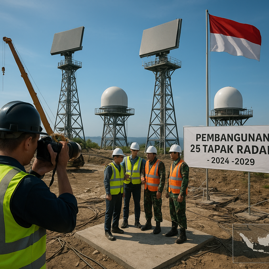Pembangunan 25 Tapak Radar Baru hingga 2029: Penguatan Domain Awareness di Ruang Udara Indonesia
