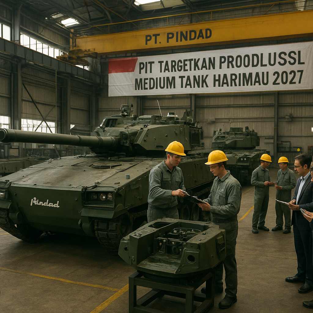 PT Pindad Targetkan Produksi Massal Medium Tank Harimau dan Kembangan Teknologi Turret Modular pada 2027