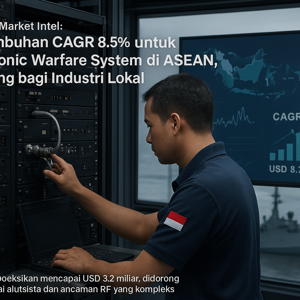 Analisis Market Intel: Pertumbuhan CAGR 8.5% untuk Electronic Warfare System di ASEAN, Peluang bagi Industri Lokal