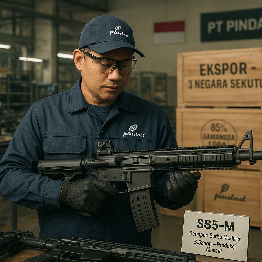 PT Pindad Selesaikan Produksi Massal Senapan Serbu Kaliber 5.56mm Modular, Ekspor ke Tiga Negara Sekutu