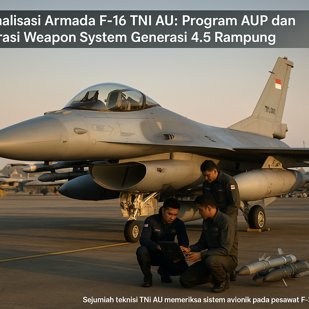 Optimalisasi Armada F-16 TNI AU: Program AUP dan Integrasi Weapon System Generasi 4.5 Rampung