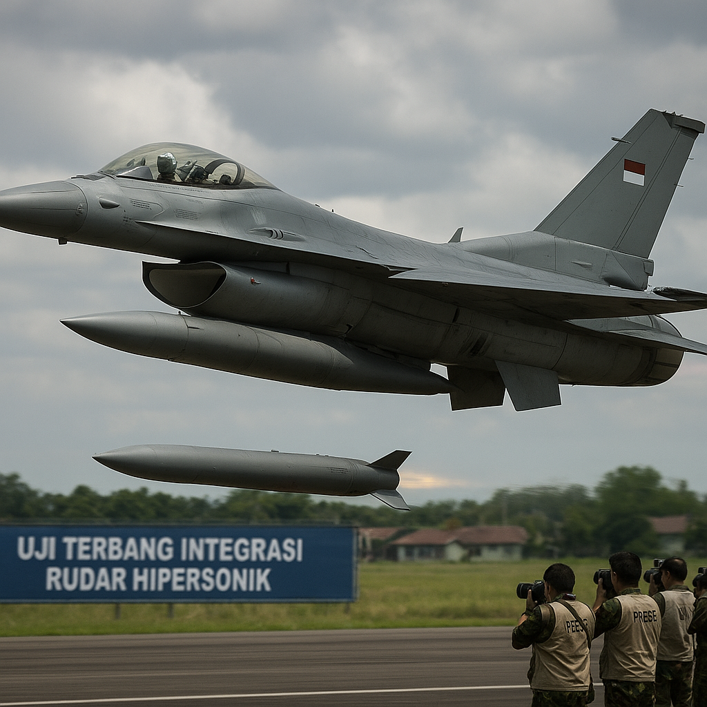 TNI AU Gelar Uji Terbang Integrasi Rudar Hipersonik pada Pesawat Tempur F-16