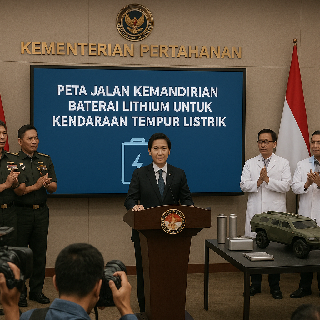 Pemerintah Canangkan Peta Jalan Kemandirian Baterai Lithium untuk Kendaraan Tempur Listrik