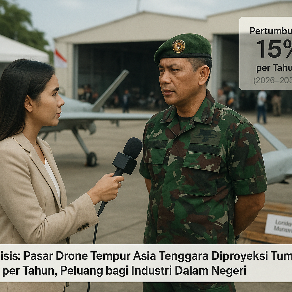 Analisis: Pasar Drone Tempur Asia Tenggara Diproyeksi Tumbuh 15% per Tahun, Peluang bagi Industri Dalam Negeri