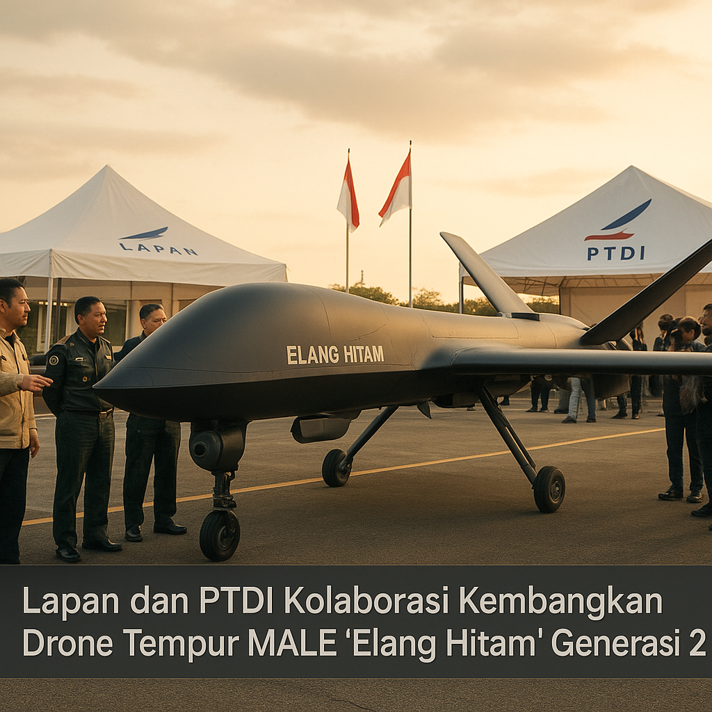 Lapan dan PTDI Kolaborasi Kembangkan Drone Tempur MALE 'Elang Hitam' Generasi 2