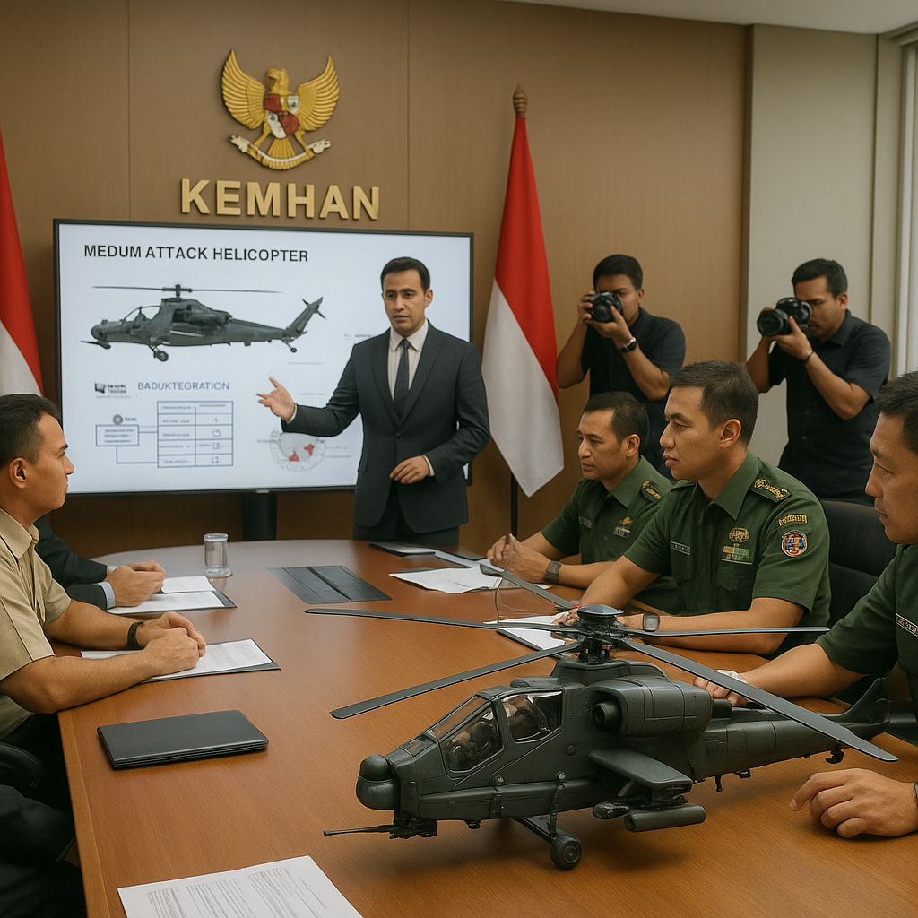Kemhan Gelar Rapat Strategis Optimalisasi Kebutuhan Helikopter Serang untuk Kodam Perbatasan