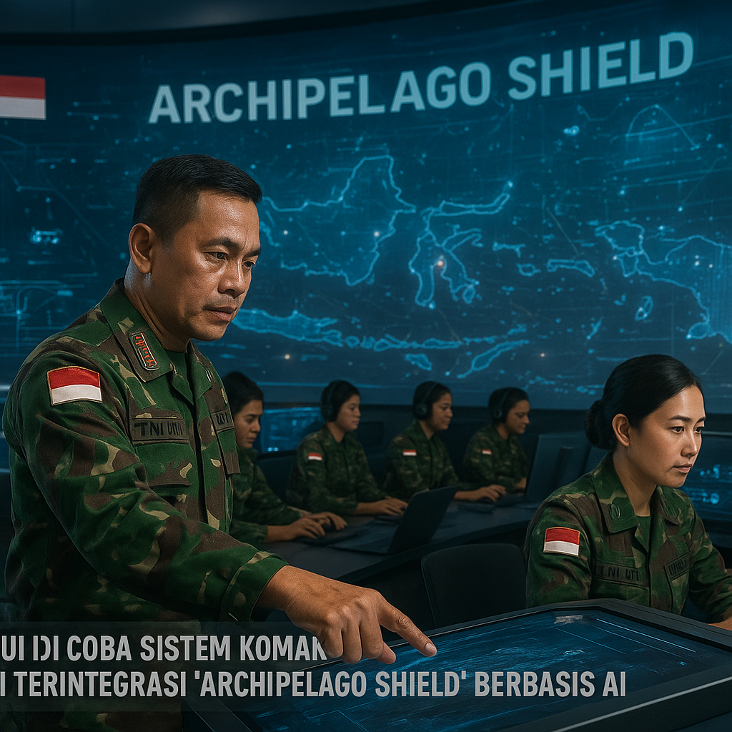 TNI AD Uji Coba Sistem Komando Kendali Terintegrasi 'Archipelago Shield' Berbasis AI