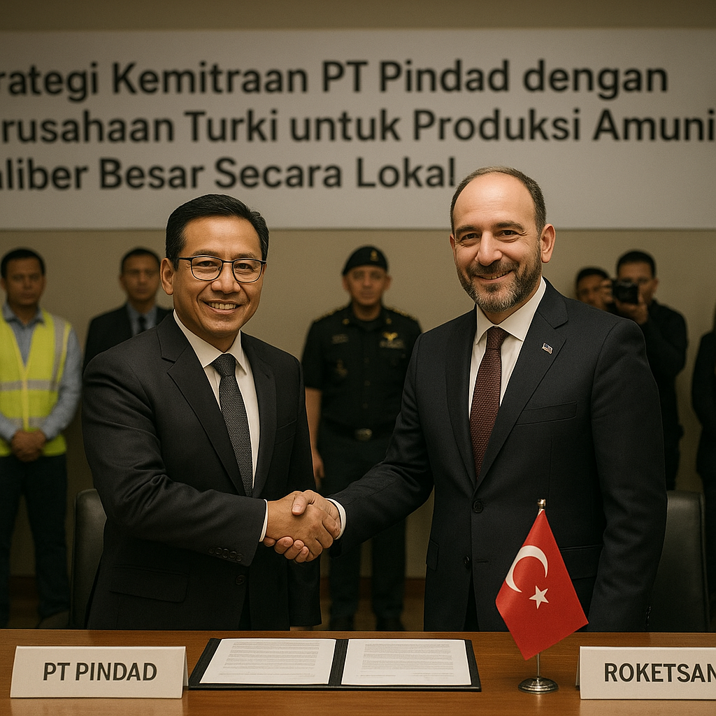 Strategi Kemitraan PT Pindad dengan Perusahaan Turki untuk Produksi Amunisi Kaliber Besar Secara Lokal