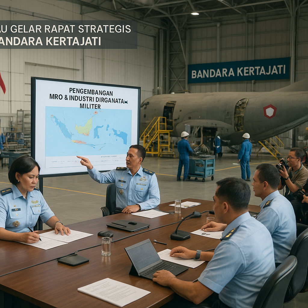 TNI AU Gelar Rapat Strategis di Bandara Kertajati Bahas Pengembangan MRO dan Industri Dirgantara Militer
