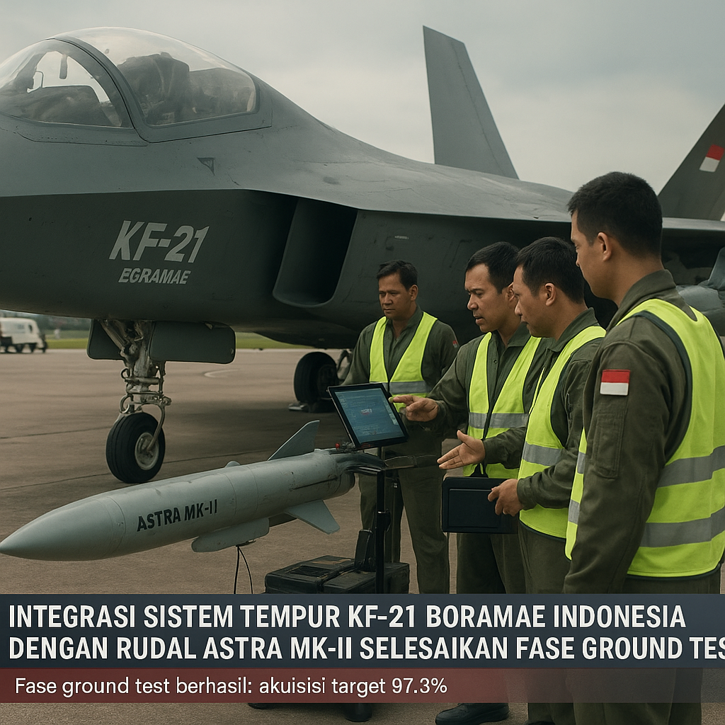 Integrasi Sistem Tempur KF-21 Boramae Indonesia dengan Rudal Astra MK-II Selesaikan Fase Ground Test