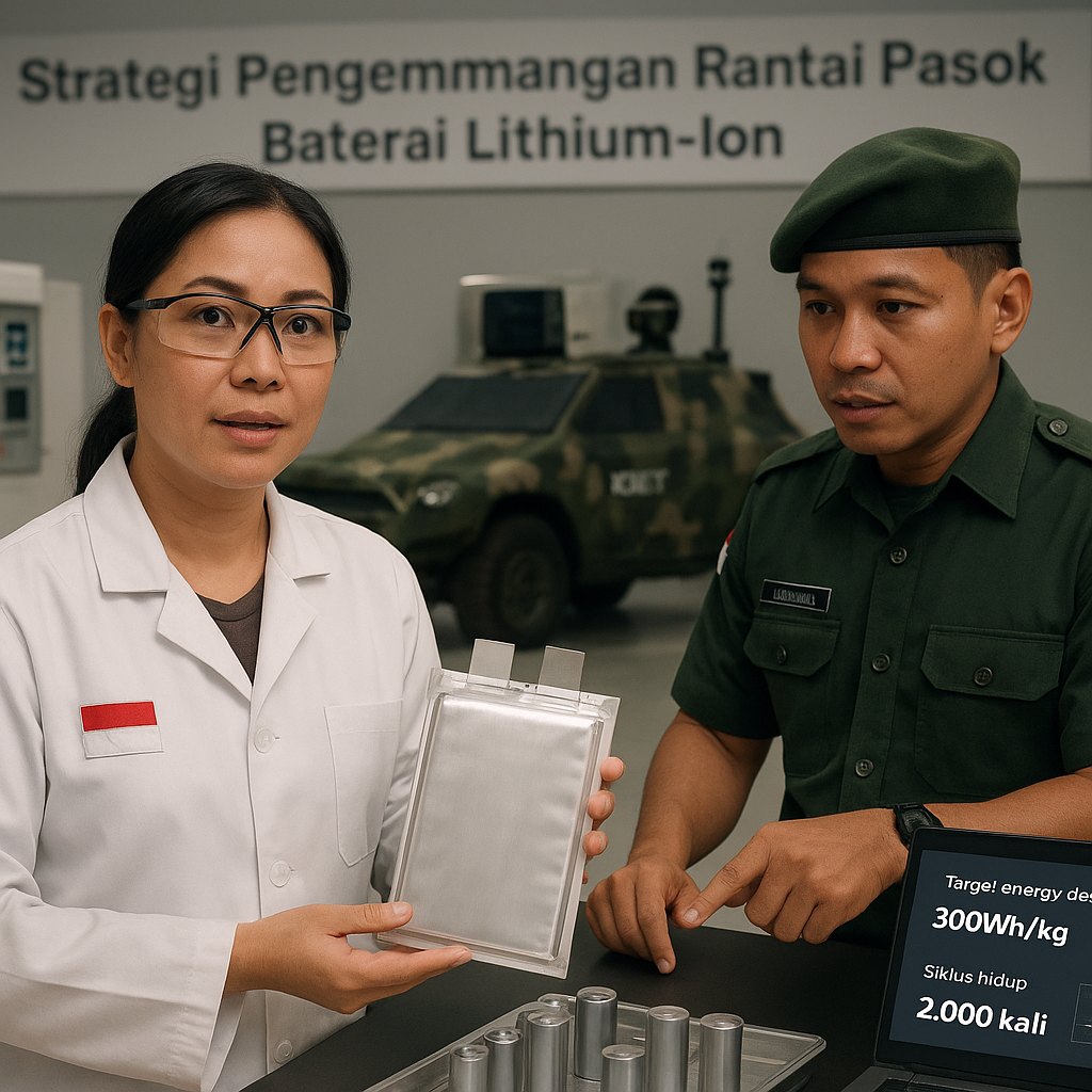 Strategi Pengembangan Rantai Pasok Baterai Lithium-Ion untuk Platform Tempur Otonom Indonesia