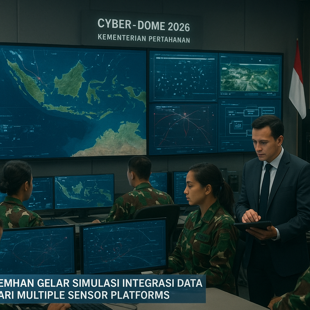 Kemhan Gelar Simulasi Integrasi Data dari Multiple Sensor Platforms dalam Latihan Cyber-Dome 2026