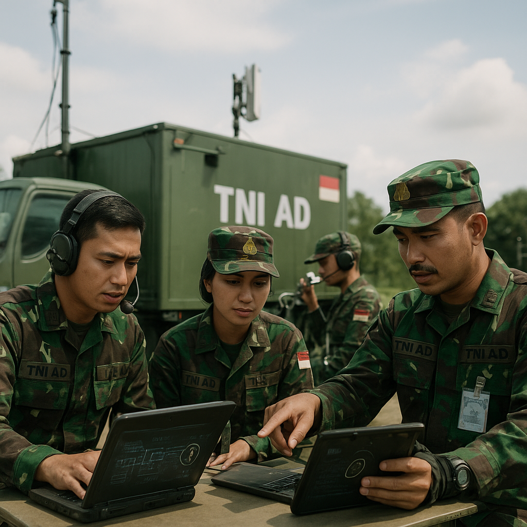 TNI AD Gelar Latihan Integrasi Sistem Komando Berbasis Jaringan 5G Terenkripsi