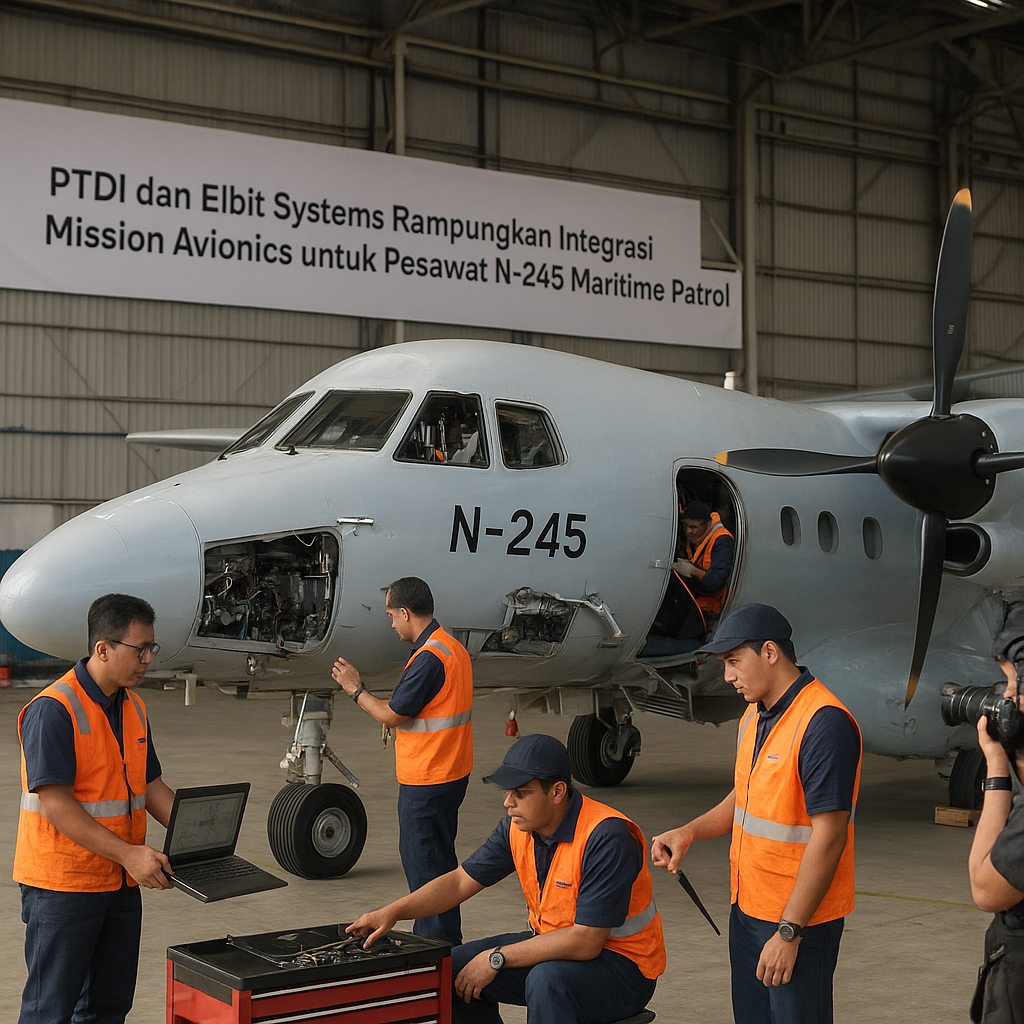 PTDI dan Elbit Systems Rampungkan Integrasi Sistem Mission Avionics untuk Pesawat N-245 Maritime Patrol