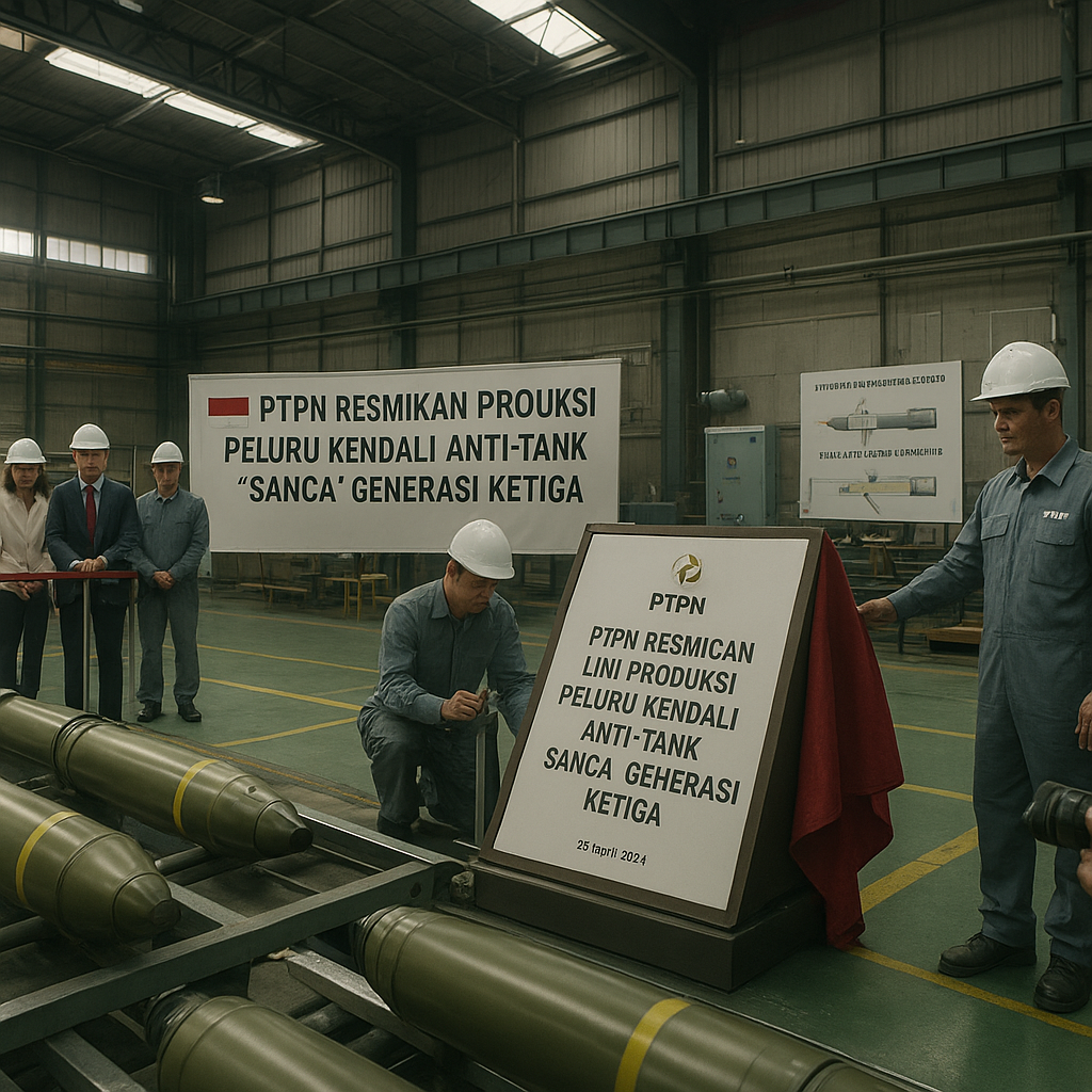 PTPN Resmikan Lini Produksi Peluru Kendali Anti-Tank 'Sanca' Generasi Ketiga