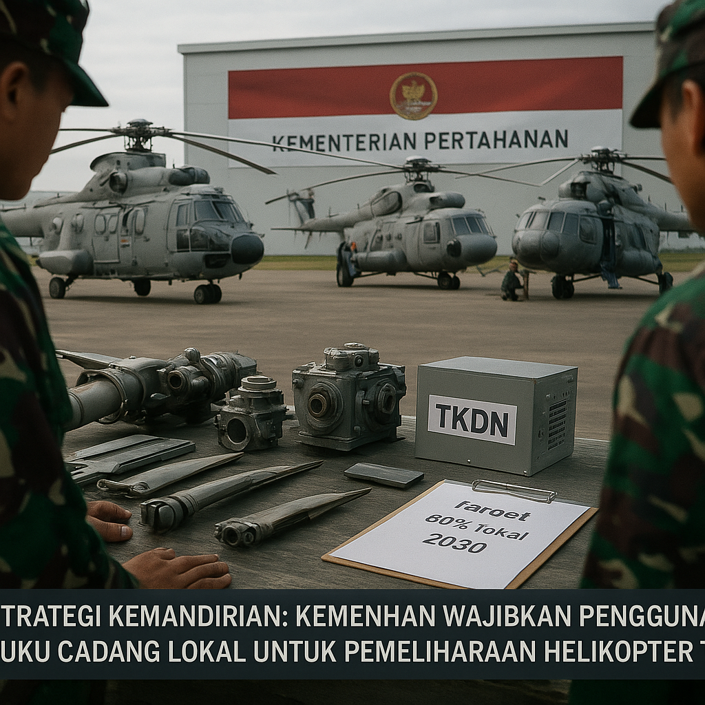Strategi Kemandirian: Kemenhan Wajibkan Penggunaan Suku Cadang Lokal untuk Pemeliharaan Helikopter TNI