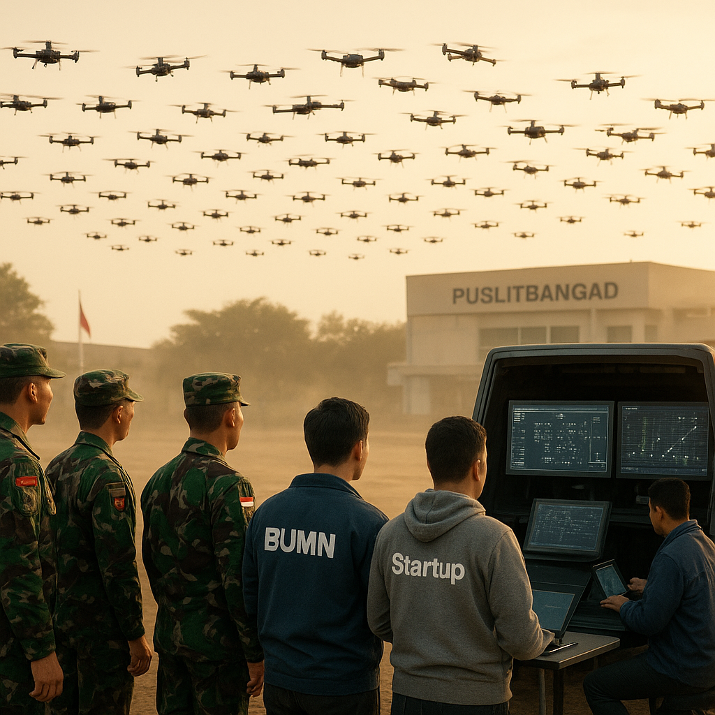 Pengembangan Drone Swarm Offensive untuk Doktrin Peperangan Asimetris TNI AD