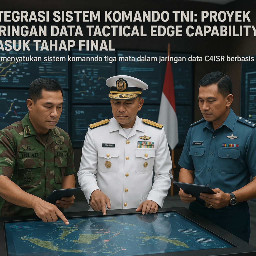 Integrasi Sistem Komando TNI: Proyek Jaringan Data Tactical Edge Capability Masuk Tahap Final