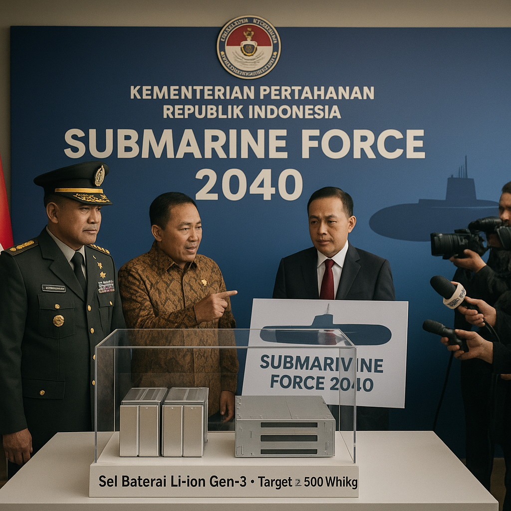 Kemhan Umumkan Program Pengembangan Rantai Pasok Baterai Lithium-Ion untuk Submarine Force 2040