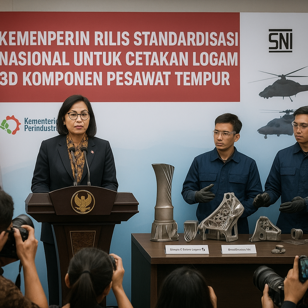 Kemenperin Rilis Standardisasi Nasional untuk Cetakan Logam 3D Komponen Pesawat Tempur