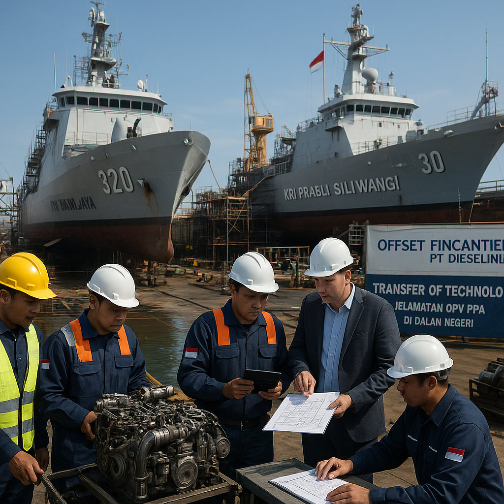 Dapat Offset dari Italia, Indonesia Resmi Bisa Rawat Sendiri Kapal Perang KRI Brawijaya 320 dan KRI Prabu Siliwangi 321