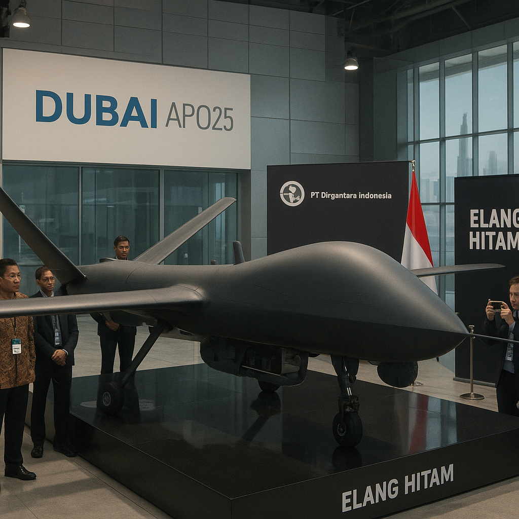 Dubai Airshow 2025: Indonesia Pasarkan Drone MALE Elang Hitam ke Pasar Global