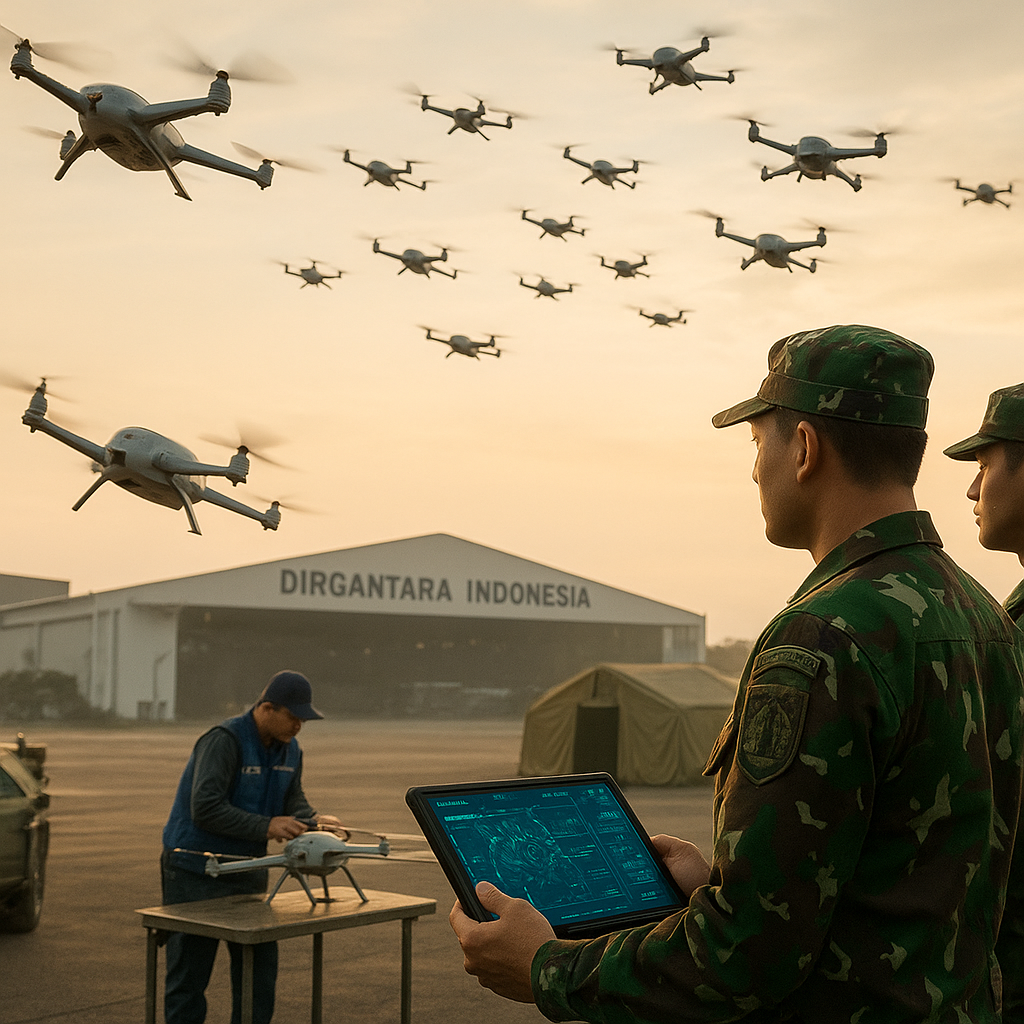 Integrasi Sistem Perang Drone Swarm TNI AD Capai Fase Operasional, Dirgantara Siapkan 500 Unit 'Wulang'