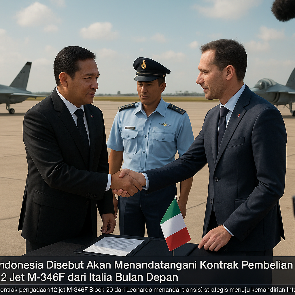 Indonesia Disebut Akan Menandatangani Kontrak Pembelian 12 Jet M-346F dari Italia Bulan Depan