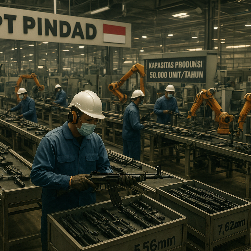 Pabrik Senjata Ringan Kaliber 5,56mm dan 7,62mm di Pindad Capai Kapasitas Produksi 50.000 Unit/Tahun