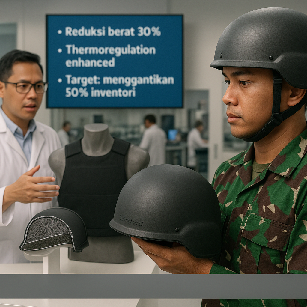 Inovasi Material Ballistic Protection: PT Pindad Mengembangkan Komposit Nano-Carbon untuk Helm dan Body Armor TNI