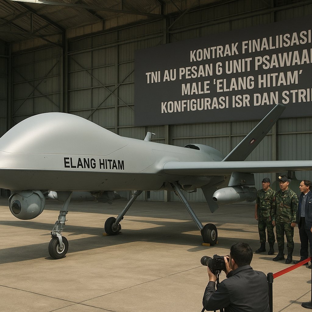 Kontrak Finalisasi: TNI AU Pesan 6 Unit Pesawat UAV MALE 'Elang Hitam' Konfigurasi ISR dan Strike
