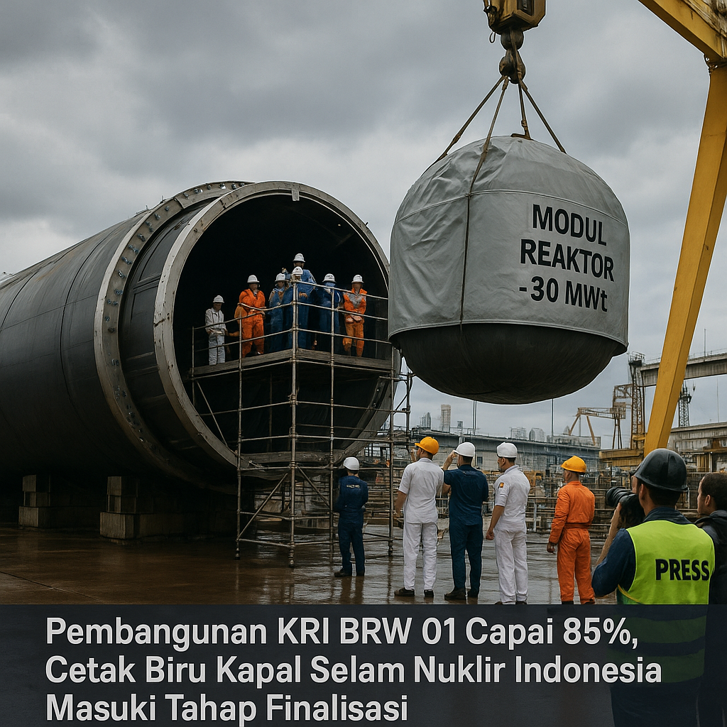 Pembangunan KRI BRW 01 Capai 85%, Cetak Biru Kapal Selam Nuklir Indonesia Masuki Tahap Finalisasi