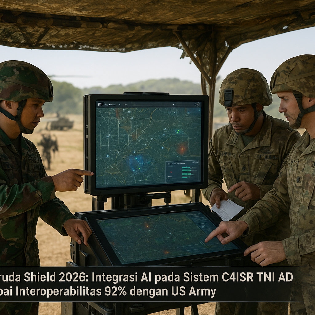 Garuda Shield 2026: Integrasi AI pada Sistem C4ISR TNI AD Capai Interoperabilitas 92% dengan US Army