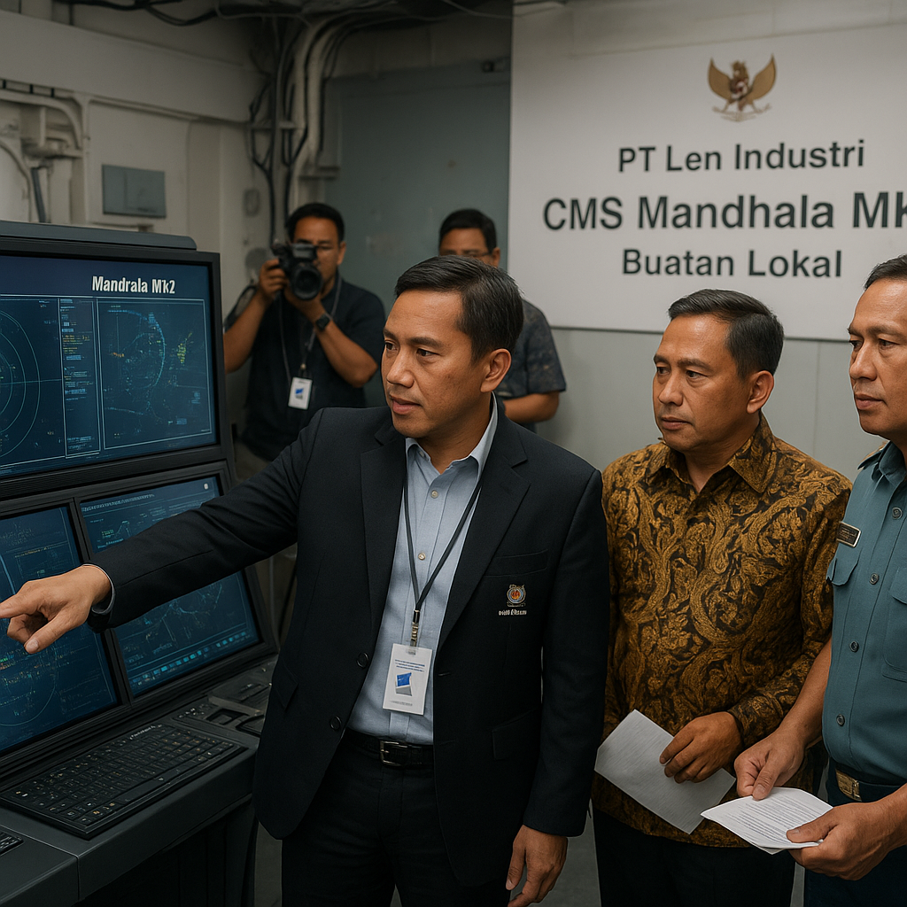 PT Len Industri Pamerkan Combat Management System Mandhala Mk2 Buatan Lokal kepada Kemenhan