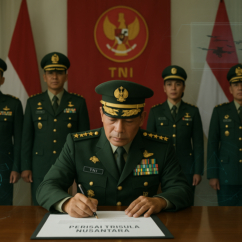 Panglima TNI Sahkan Doktrin 'Perisai Trisula Nusantara', Transformasi Strategis Hadapi Peperangan Modern