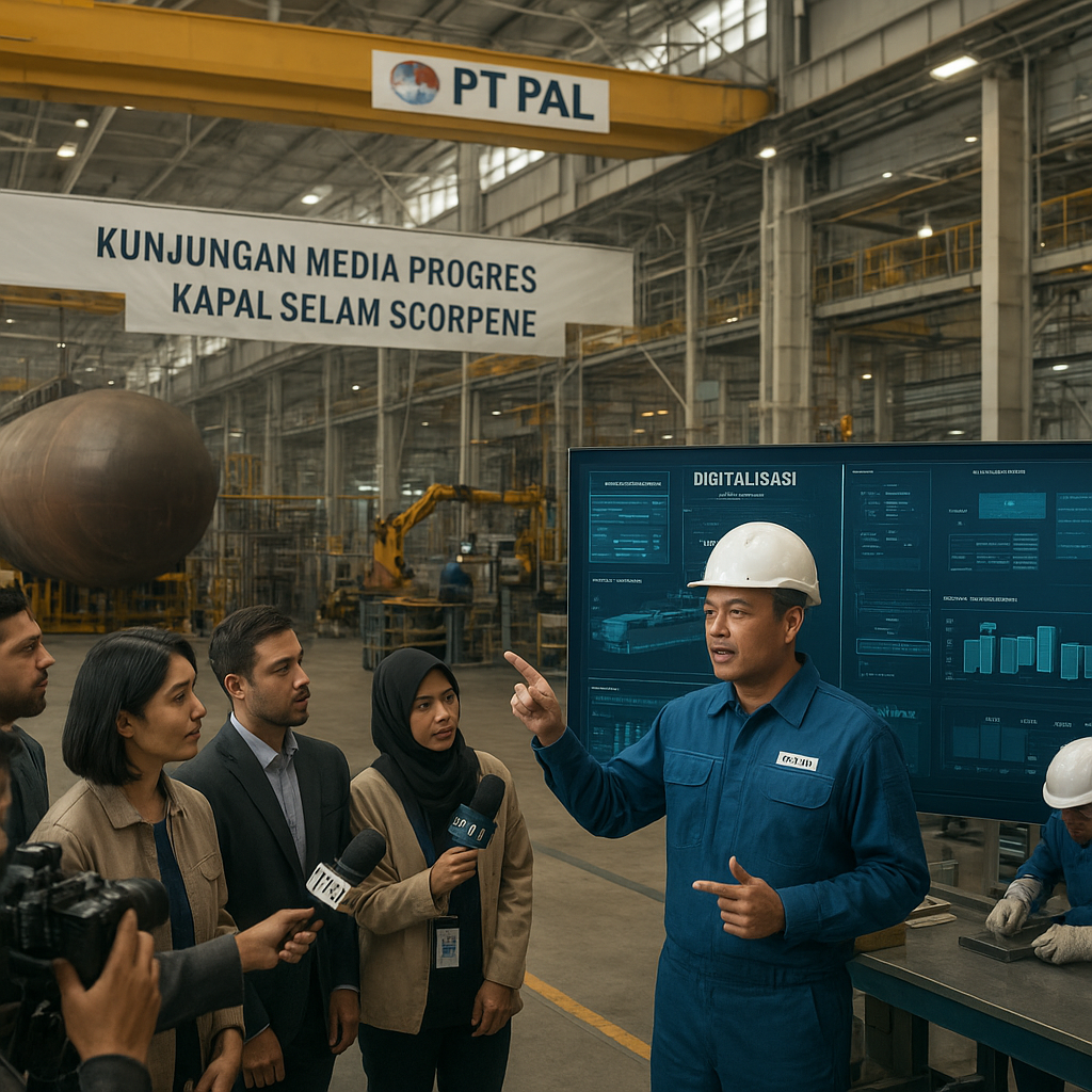 PT PAL Buktikan Kesiapan dengan Media Visit Progres Kapal Selam Scorpène