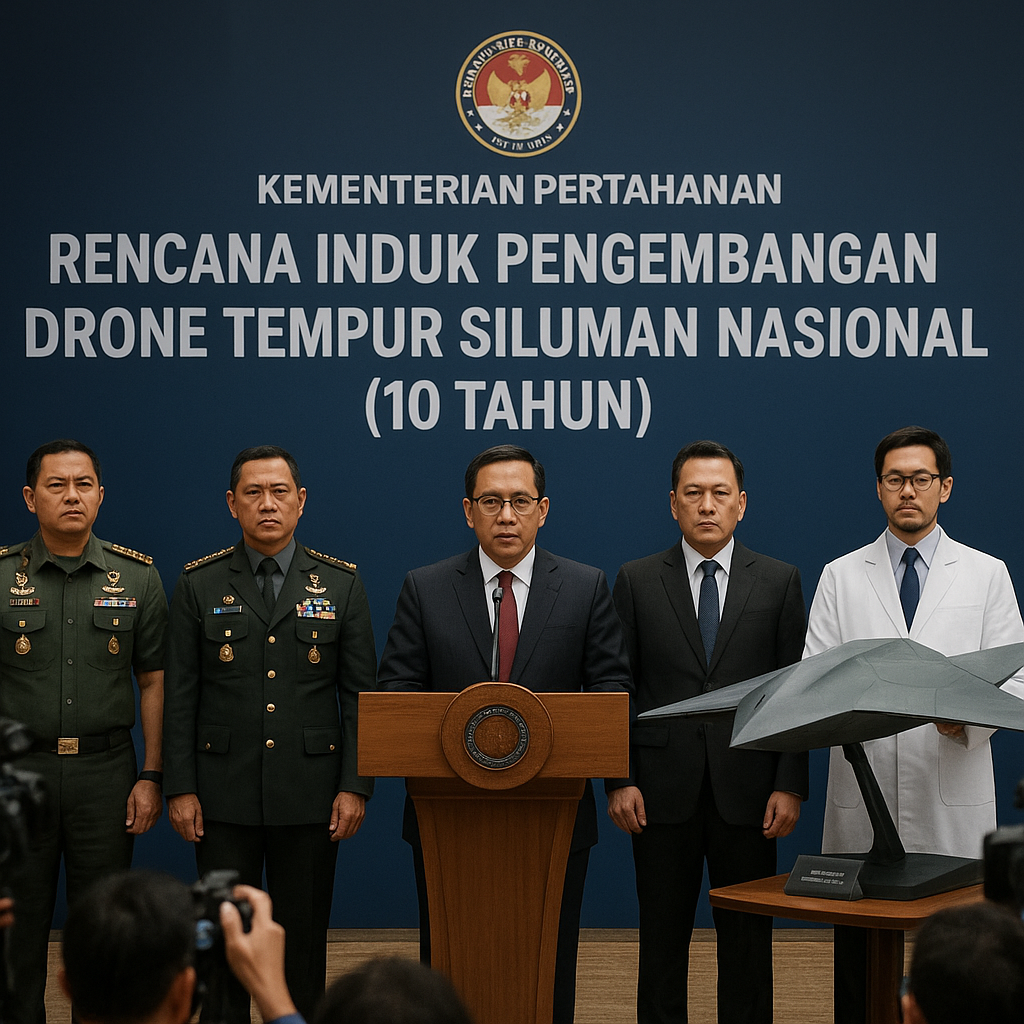 Kementerian Pertahanan Rilis Rencana Induk Pengembangan Drone Tempur Siluman Nasional