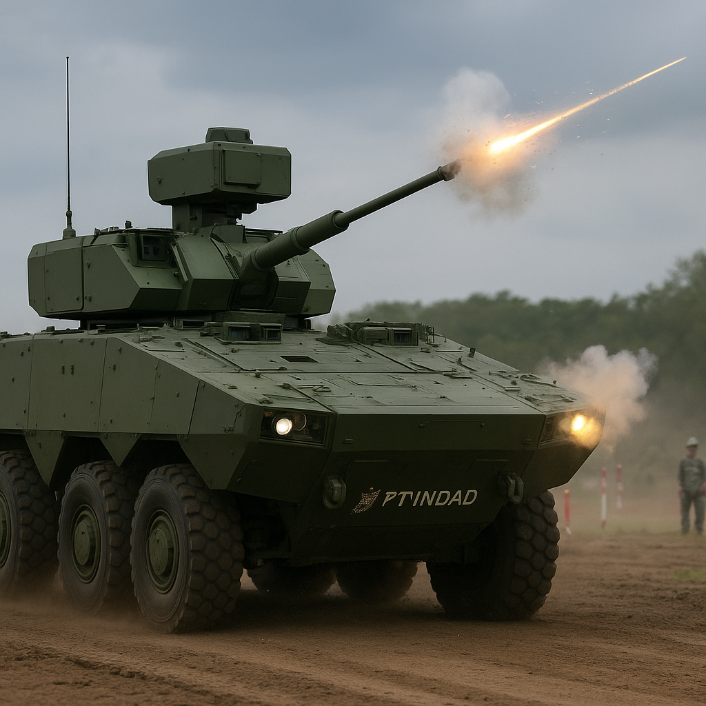 PT Pindad Uji Coba Tank Medium Harimau II dengan Teknologi APS Lokal