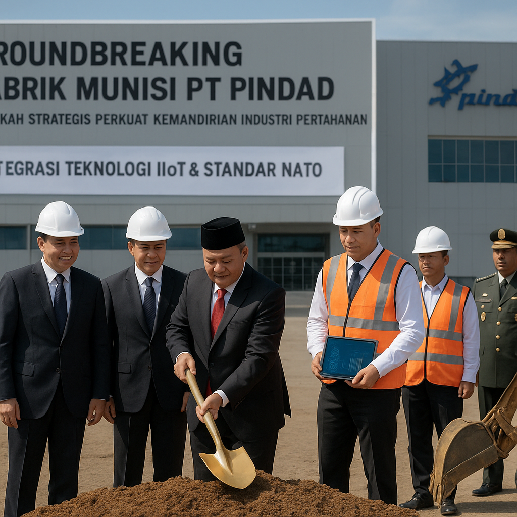 Groundbreaking Pabrik Munisi PT Pindad, Menhan: Langkah Strategis Perkuat Kemandirian Industri Pertahanan