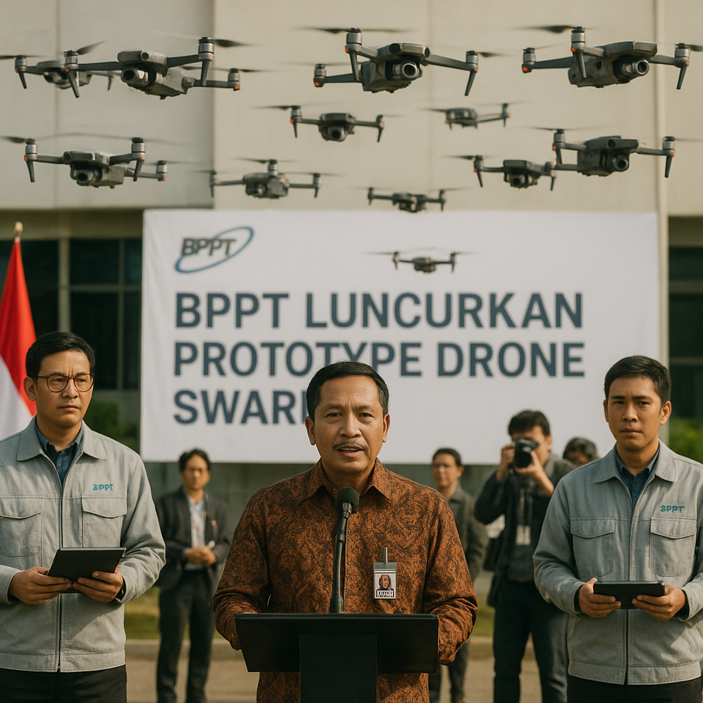 BPPT Luncurkan Prototype Drone Swarm untuk Misli Surveillance dan Electronic Attack