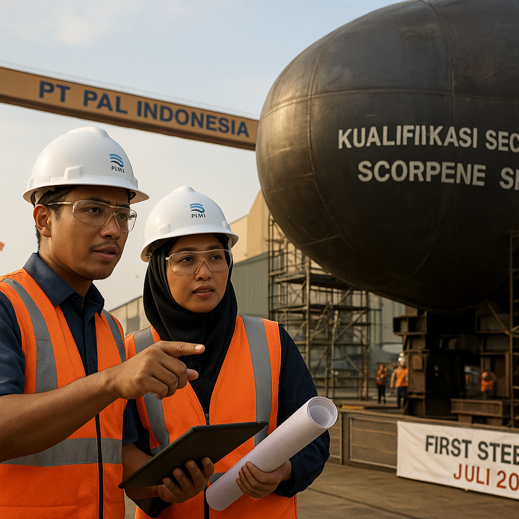 Keberhasilan Engineer Indonesia Percepat Jadwal First Steel Cutting Kapal Selam Scorpene