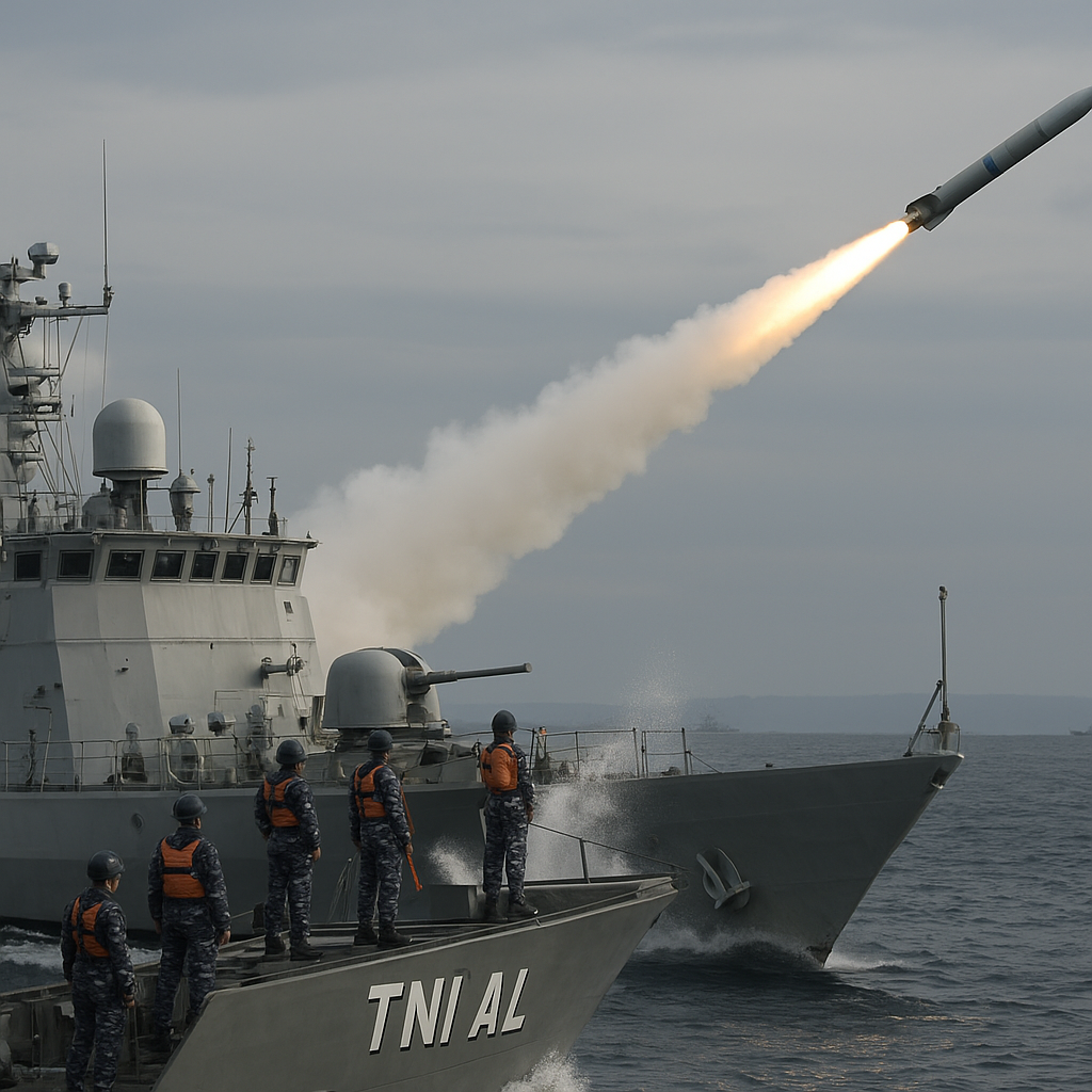 TNI AL Uji Coba Rudal C-802 Buatan Dalam Negeri di Laut Jawa