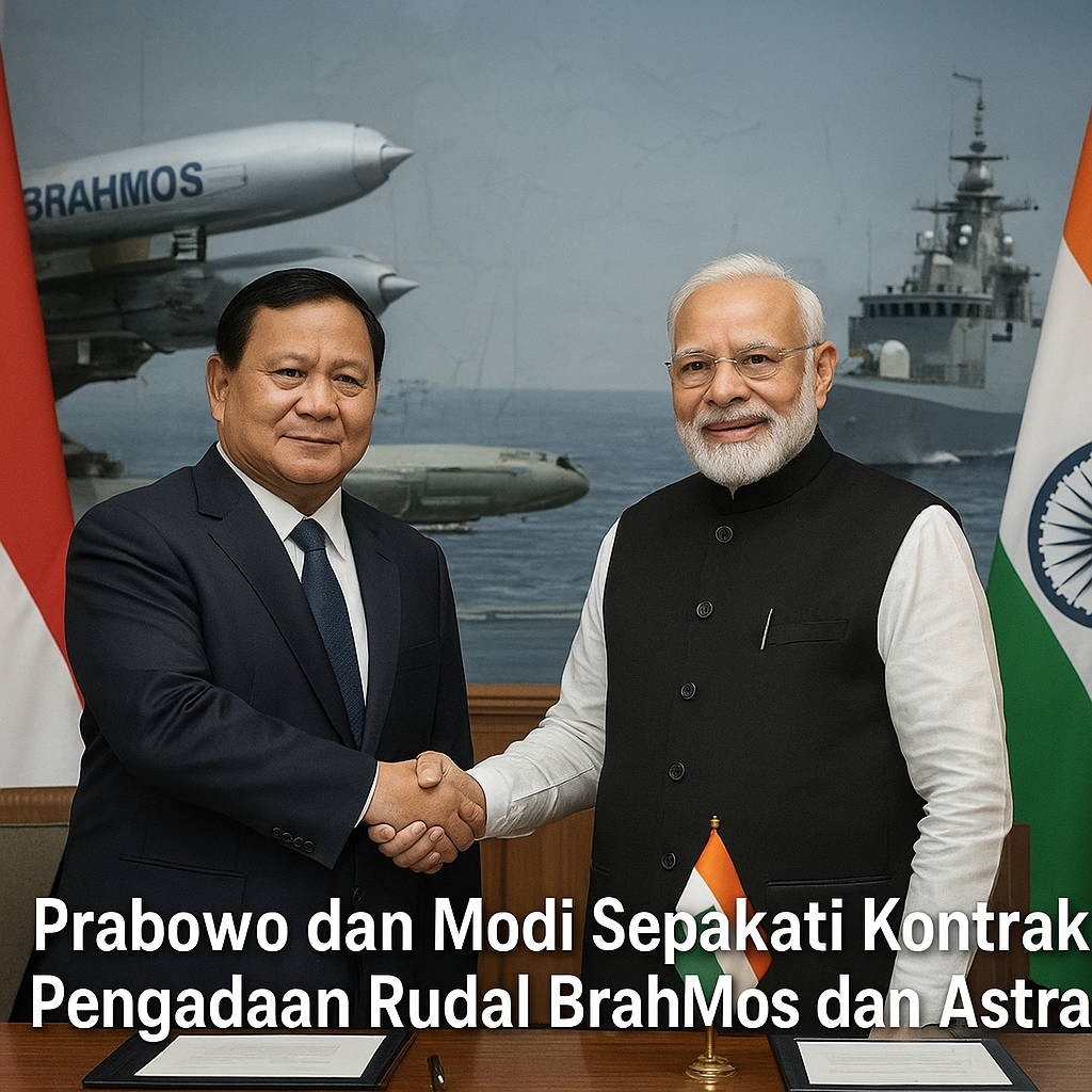 Prabowo dan Modi Sepakati Kontrak Pengadaan Rudal BrahMos dan Astra