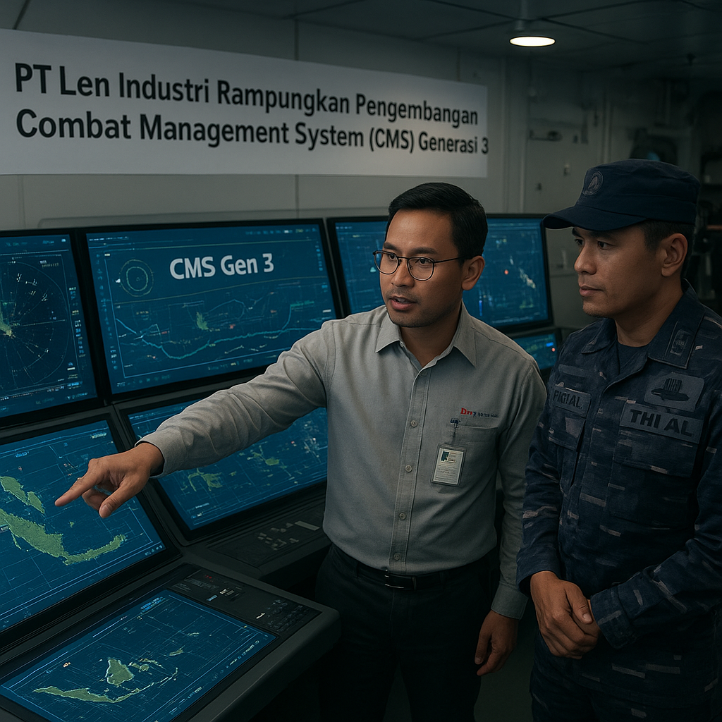 PT Len Industri Rampungkan Pengembangan Combat Management System (CMS) Generasi 3 untuk Kapal Perang Republik Indonesia