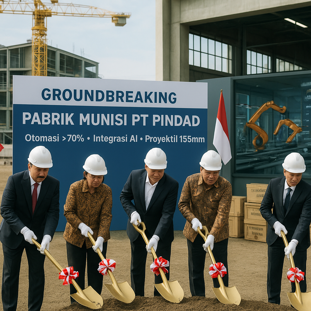 Groundbreaking Pabrik Munisi PT Pindad, Menhan: Langkah Strategis Perkuat Kemandirian Industri Pertahanan
