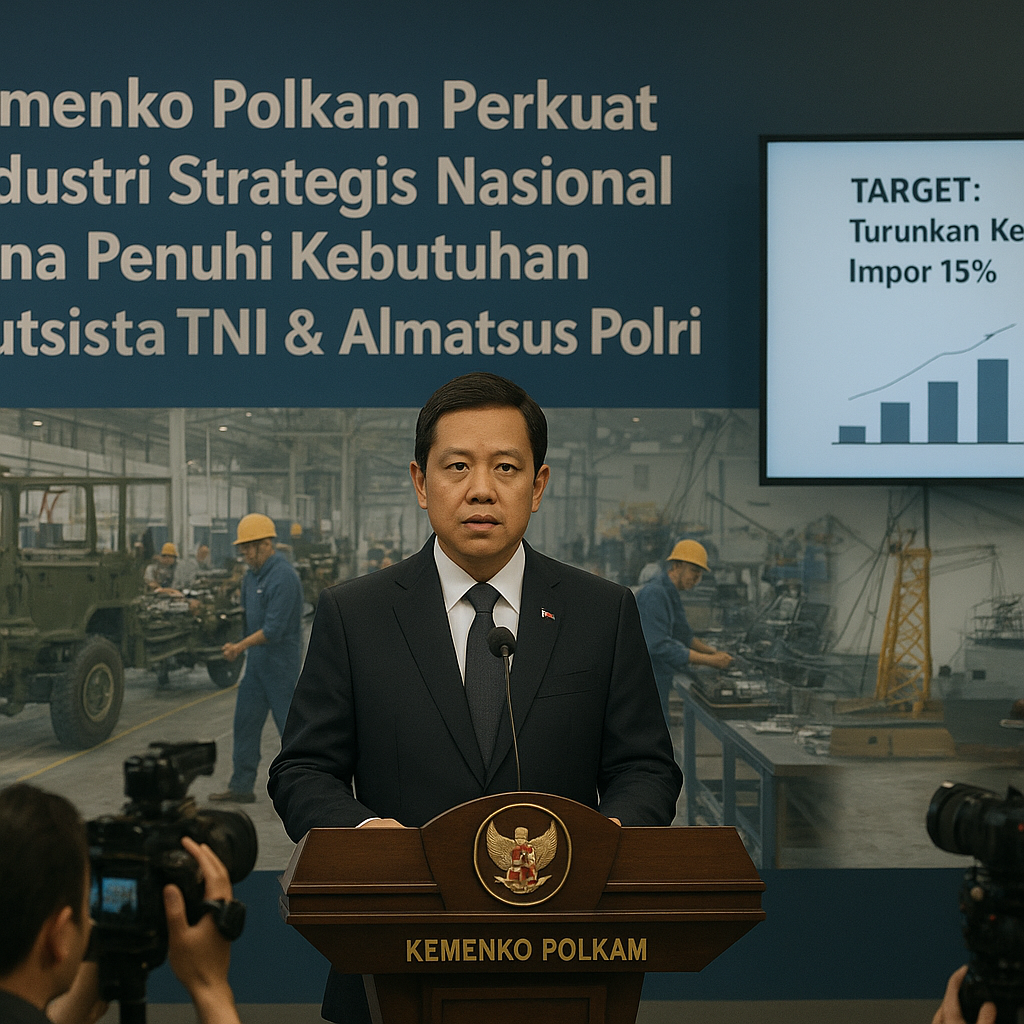 Kemenko Polkam Perkuat Industri Strategis Nasional guna Penuhi Kebutuhan Alutsista TNI dan Almatsus Polri