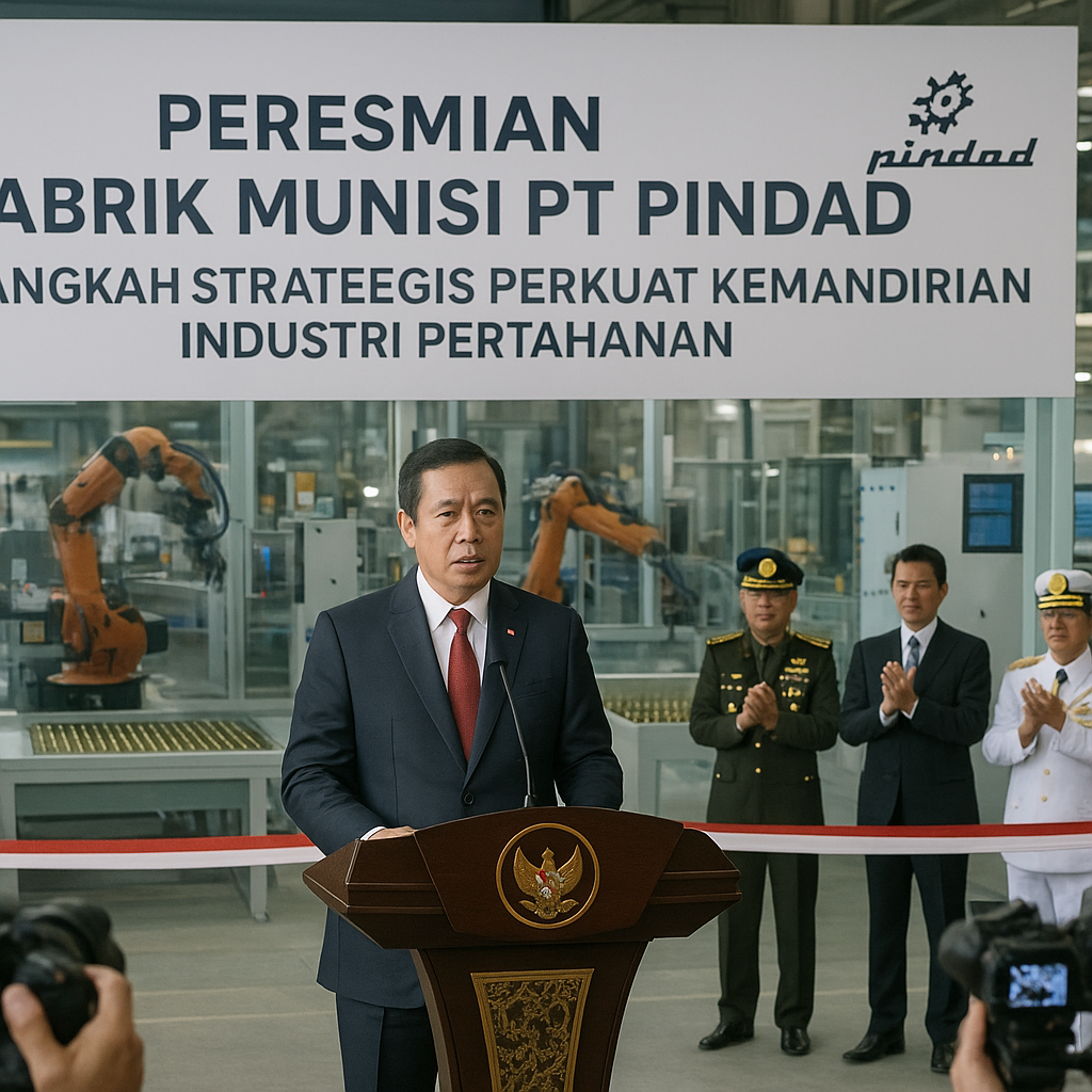 Groundbreaking Pabrik Munisi PT Pindad, Menhan: Langkah Strategis Perkuat Kemandirian Industri Pertahanan